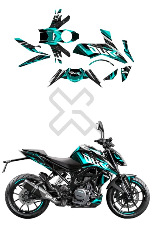 Grayfixx Full Body Graphics for Duke 250 | Made in Premium Gloss Vinyl with FPF(Fade Protection Film), Precut Sticker, Water Proof, Pack of 1 for Both Side-Self-Adhesive - Image 1