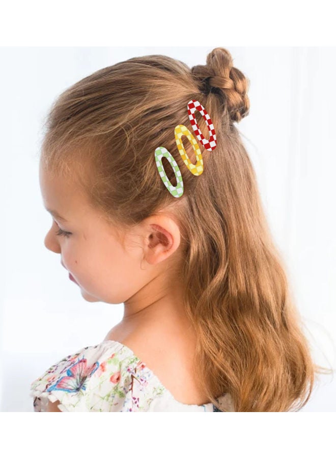 NIBEMINENT Small Snap Metal Hair Clips Set Of 6 Multicolour 6.3cm - Image 5