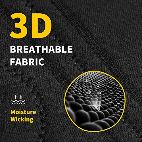 serveuttam Knee Cap for Pain Relief �Ortho Knee Support for Men Women | Knee Sleeves for Running Jogging Gym Squats | Pair Knee Cap Compression Sleeves for Arthritis Knee Pain (Red-Black, M) - Image 3