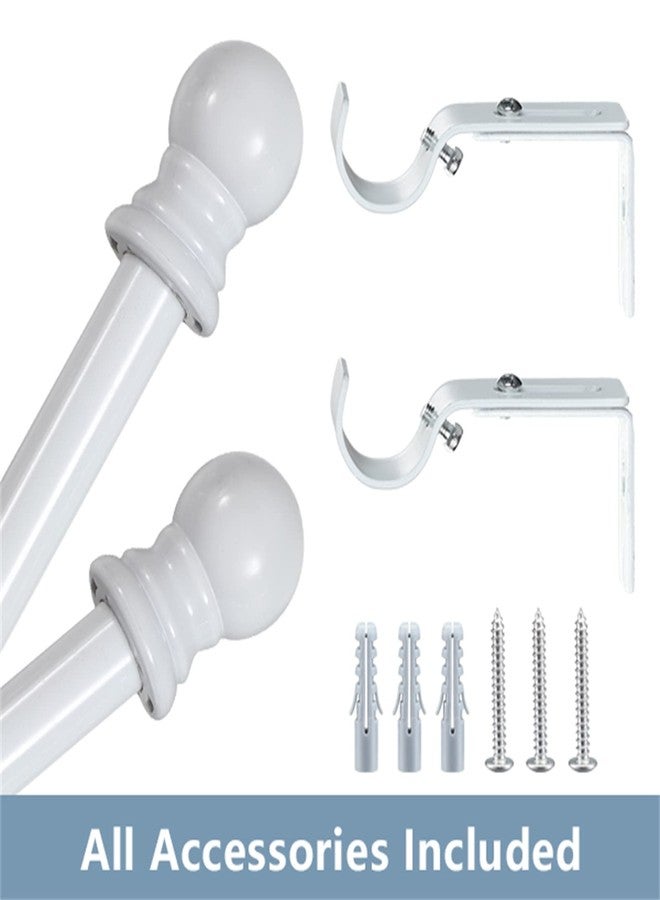 Bird Twig Decorative Curtain Rods for Windows 28 to 48 inch - 1 Inch Heavy Duty Curtain Rods Set,Adjustable Drapery Rods with Bracket for Curtains & Drapes - White - Image 5