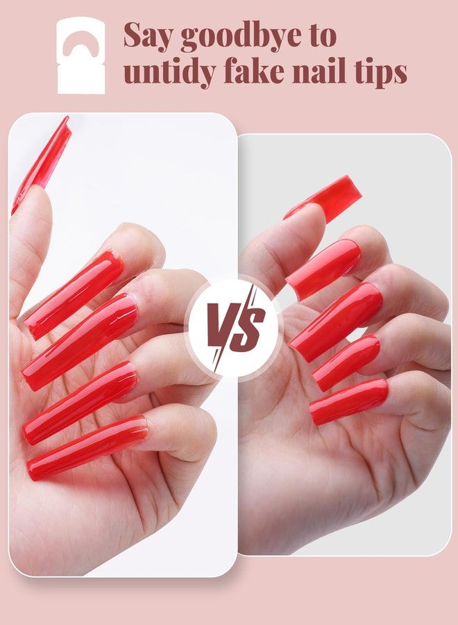 MORGLES Acrylic Nail Clipper with Magnets Sizer, Professional Nail Cutters for Tips with Length Measurement for Salon & Home Manicure Lovers, Pink - Image 4