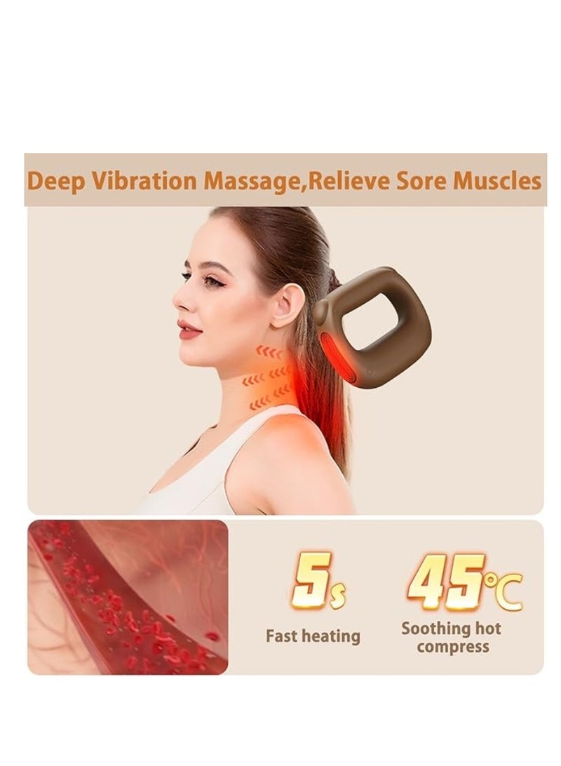 M MIAOYAN Deep tissue massage gun, massage ring vibration massager to relieve neck back pain percussion electric muscle massager with belt rechargeable handheld wireless massage gun best gift for children friends colleagues family  - Image 5