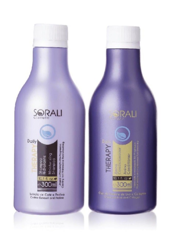 SORALI Shampoo 300ml and Conditioner 300ml With Grapeseed Oil and Collagen