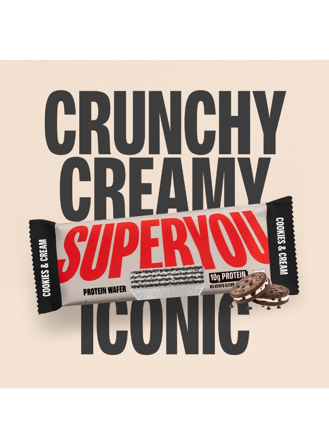 SuperYou Wafer Protein Bar-Cookies&Cream 40G (Pack of 10) - Image 2
