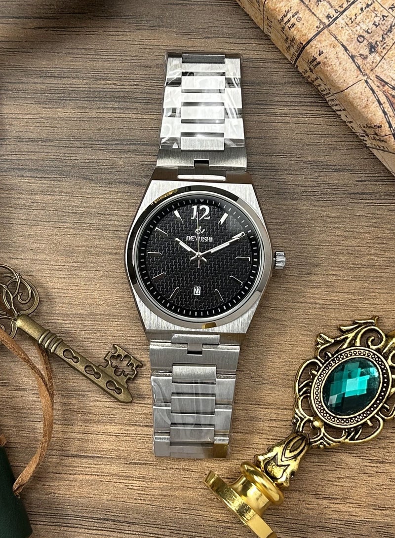 Devushi Men's wristwatch with steel date, waterproof, Devushi brand - Image 2