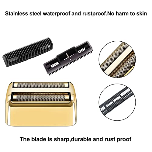 AIJALY 2 Pack Shaver Replacement Foil and Cutters Compatible with BaBylissPRO Double FXFS2 Metal Shaver foil Replacement,Golden - Image 5