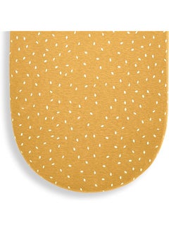 The Little Green Sheep Moses Basket Fitted Sheet Organic Linen And Cotton Blend Sheet Fits Most Moses Baskets 30X70Cm To 35X75Cm Honey With Rice Print  - Image 1
