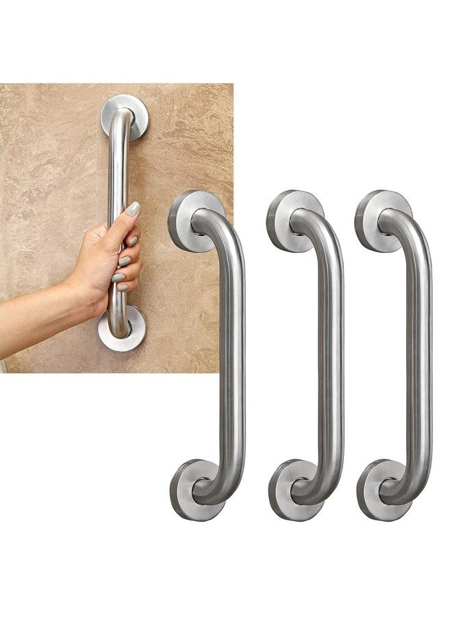 FORTUNE Stainless Steel Grab Bar for Bathroom & Bathtub Wall Mounted Safety Hand Support Rail Matt Finish - Balance Handle - Towel Bar - (12 Inch, Pack of 4) - Image 1