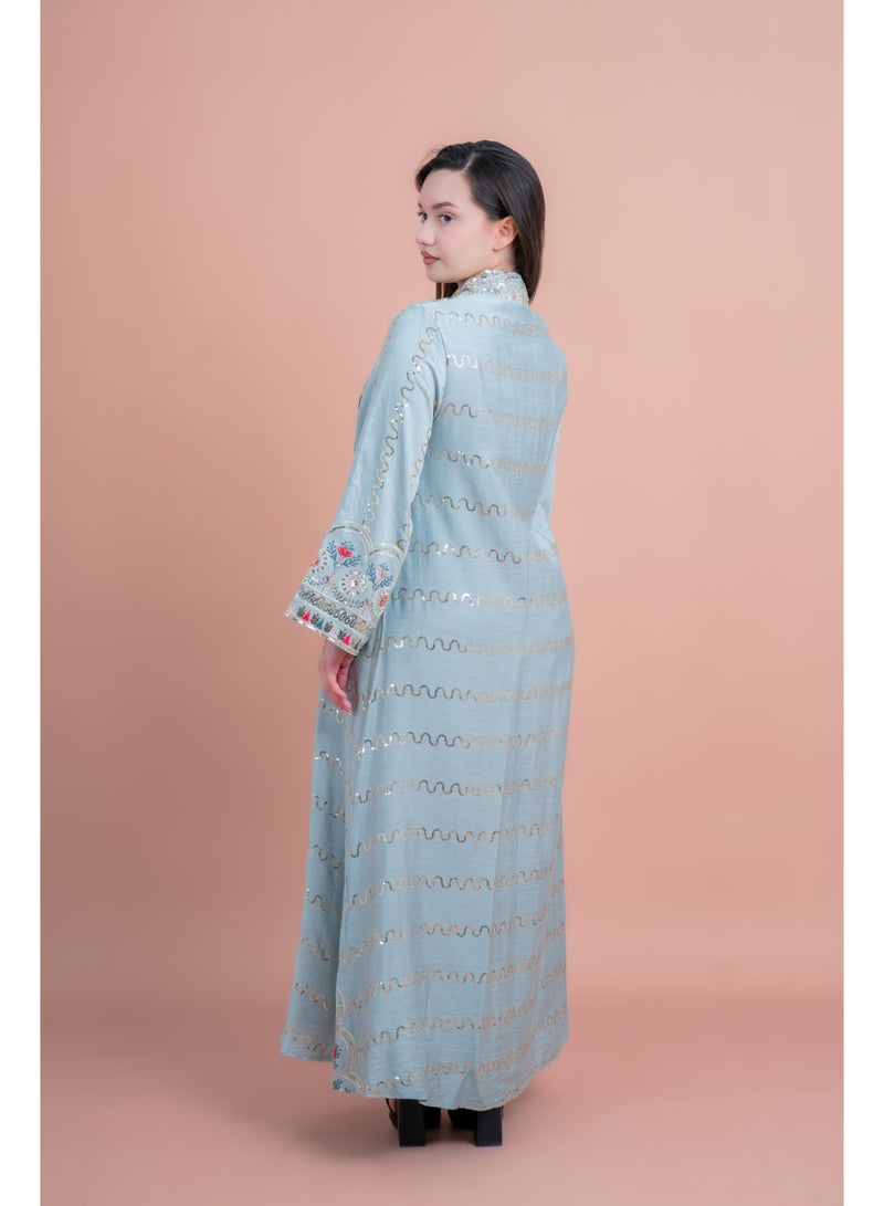 اكسا جلابية عصرية مطرزة - Image 2