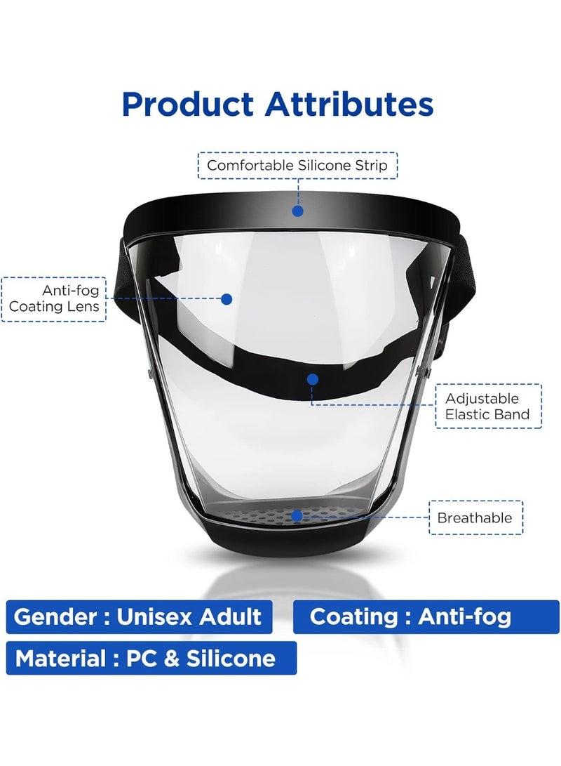 Full Face Protective Shield Clear Anti Fog High Definition Reusable Face Guard with Adjustable Strap for Men and Women, Premium Polycarbonate Safety Face Shield with Full Coverage Protection, Removable Air Vent System for Breathability, Anti Splash Dust Protection, Comfortable Design for Woodworking Gardening Welding Laboratory and Daily Industrial Use - Image 5