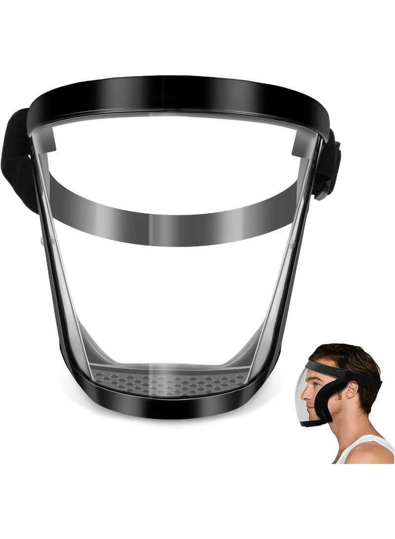 Full Face Protective Shield Clear Anti Fog High Definition Reusable Face Guard with Adjustable Strap for Men and Women, Premium Polycarbonate Safety Face Shield with Full Coverage Protection, Removable Air Vent System for Breathability, Anti Splash Dust Protection, Comfortable Design for Woodworking Gardening Welding Laboratory and Daily Industrial Use - Image 1