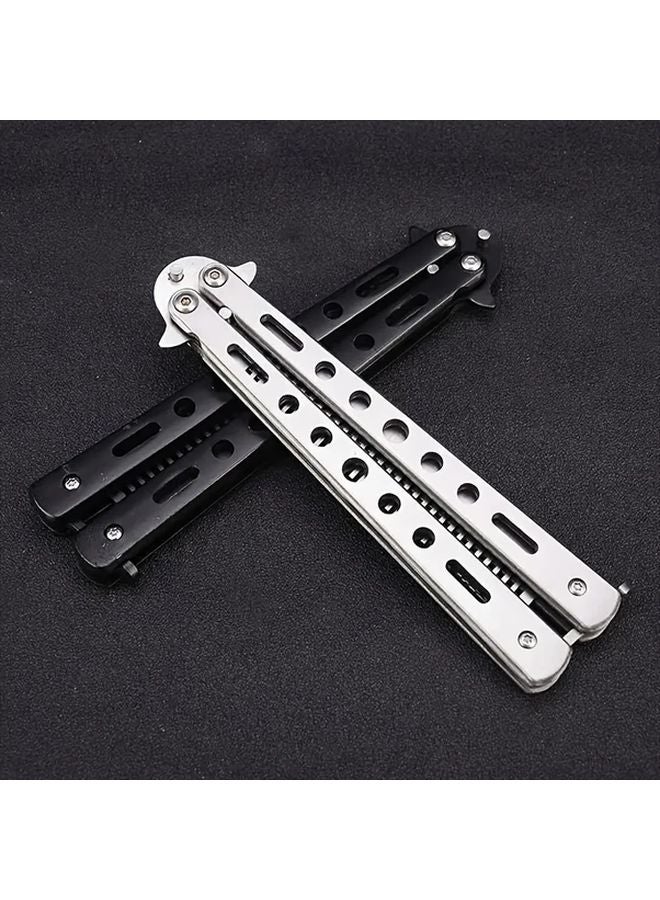 مشط فراشة قابل للطي من الفولاذ الأسود غير القابل للصدأ، متين بأسنان ناعمة لجميع أنواع الشعر - Image 3