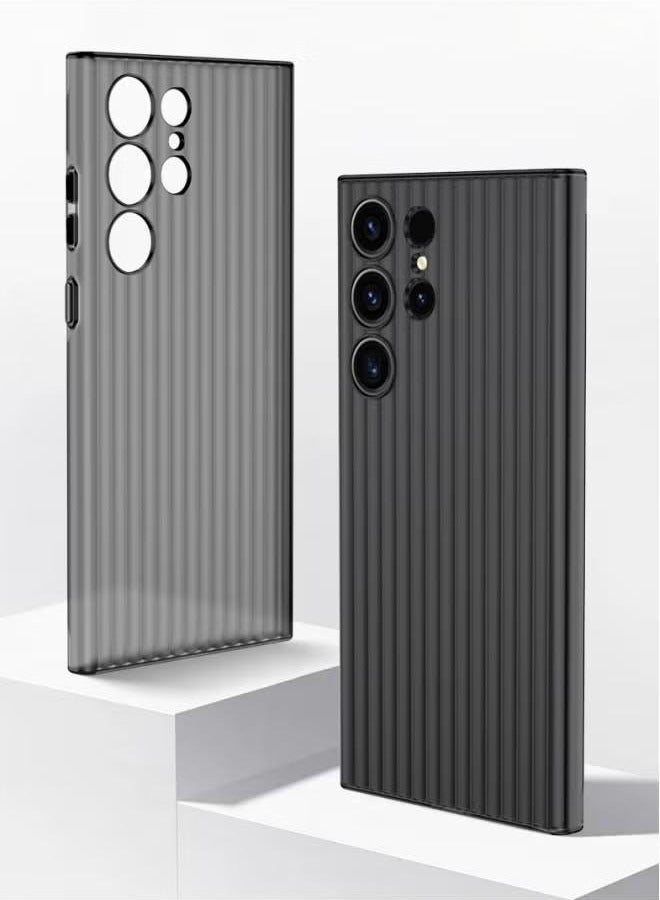 Luxury Transparent Black Matte Hard PC Phone Case For Samsung Galaxy S24 Ultra Thin Back Cover Heat Dissipation Slim Thin Design, Protects from Drops and Scratches, Premium, Durable Material  - Image 4
