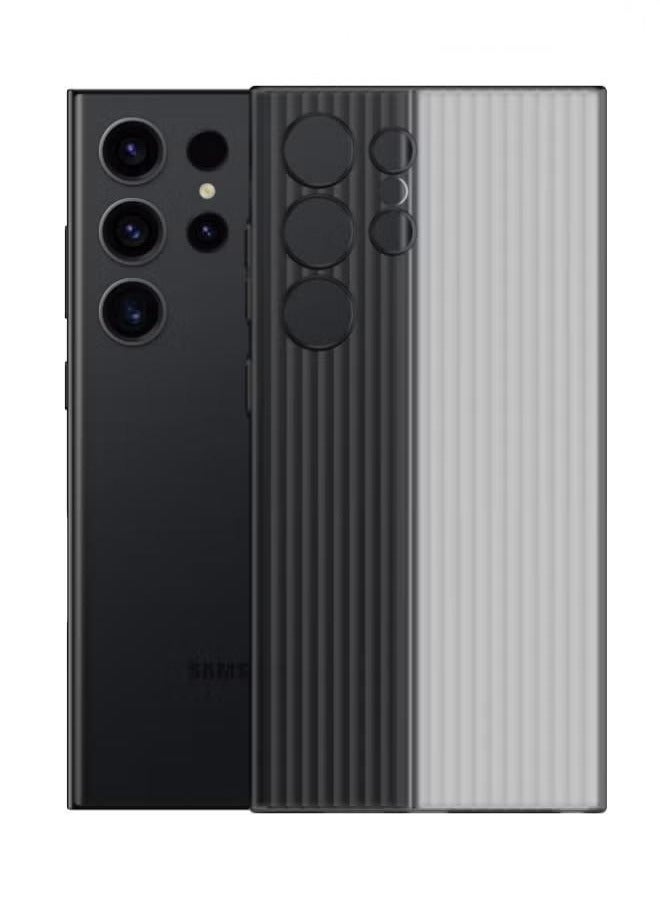 Luxury Transparent Black Matte Hard PC Phone Case For Samsung Galaxy S24 Ultra Thin Back Cover Heat Dissipation Slim Thin Design, Protects from Drops and Scratches, Premium, Durable Material - Image 1