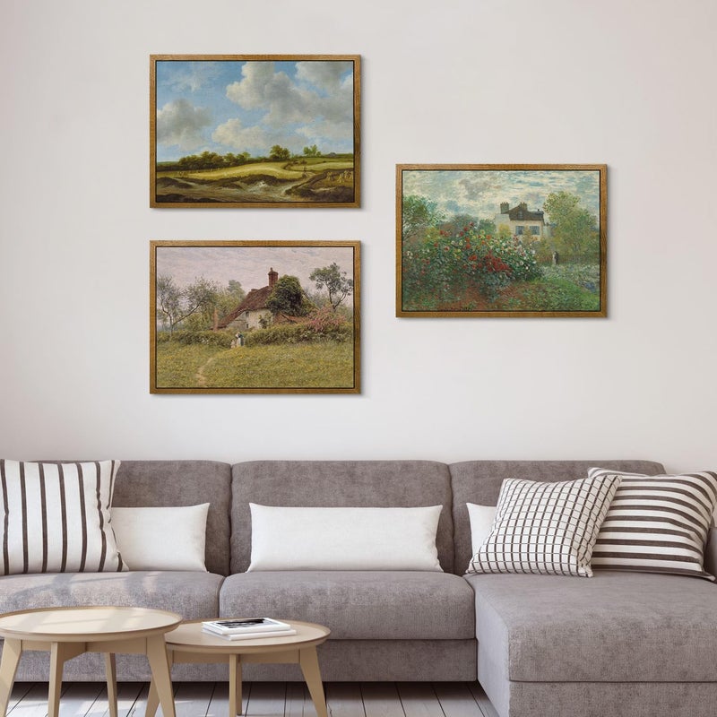 TOARTi Vintage Wall Art Prints for Living Room, 12×16in Framed Canvas Art Wall Decor - Image 2