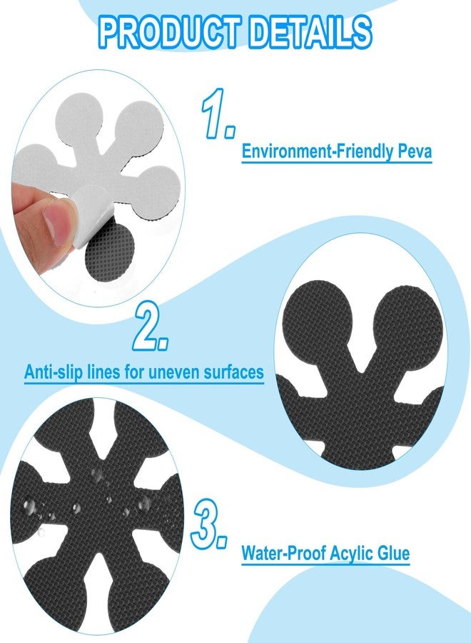 PATIKIL Bathtub Non Slip Stickers 3.15x3.15 Inch, 24 Pack Snowflake Safety Shower Floor Anti Slip Stickers with Adhesive Decals Scraper for Bath Tub Shower Floor Stair, Black - Image 3