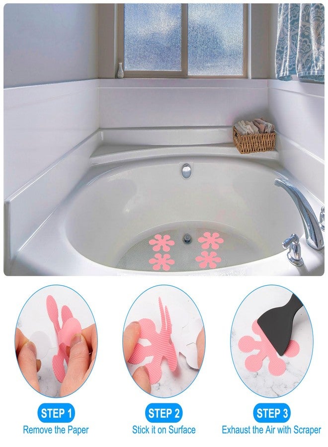 PATIKIL Bathtub Non Slip Stickers 3.15x3.15 Inch, 24 Pack Snowflake Safety Shower Floor Anti Slip Stickers with Adhesive Decals Scraper for Bath Tub Shower Floor Stair, Black - Image 4