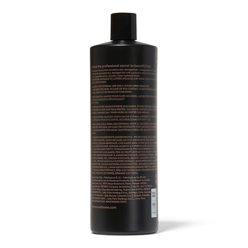 ion Luxe Shampoo, Hydrating, Premium Oil Blend, Strengthening, Dry, Damaged Hair - Image 2