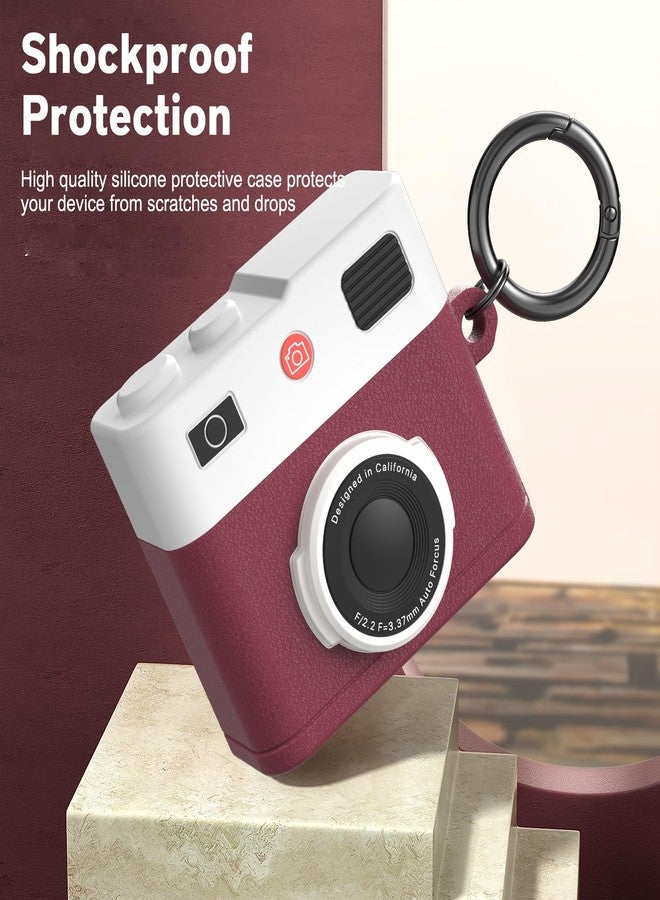 Valkit Compatible Airpods 3rd Generation Case Cover with Cleaner Kit, Cute Camera Design Airpods 3 Gen Case 2021 with Keychain Shockproof Soft Silicone Protective Case for Airpod 3rd Gen Charging Case - Image 3