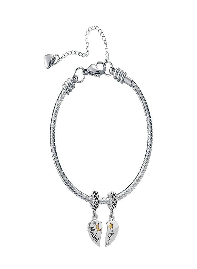 KunBead Mother and Son Mothers Day Dangle Bead Charms Mom Gifts from Daughter Son Compatible with Pandora Bracelets - Image 2