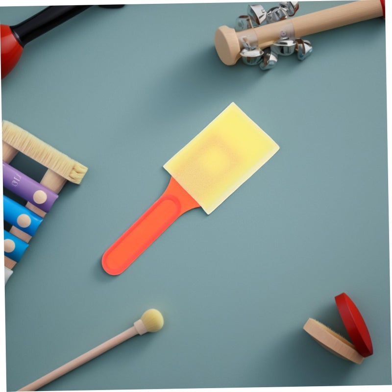 Kids Washable Foam Paint Brushes Set of 4 Sponge Brushes for Watercolor Art and Crafts - Image 5