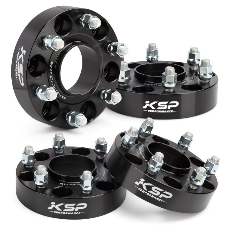 KSP 6X55 Wheel Spacers for Silverado Sierra1538mm Real Forged Spacers with 781mm Hub Bore M14x15 Studs fit for Tahoe Avalanche Express Suburban Sierra Yukon