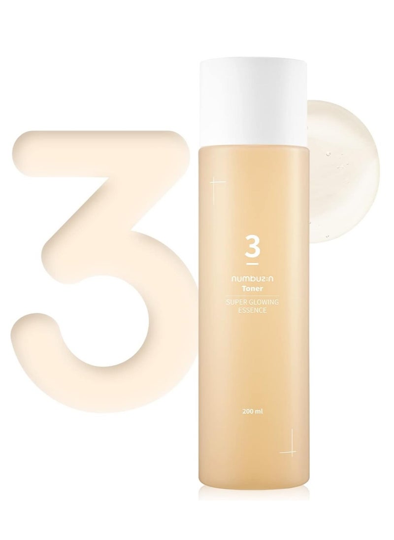 numbuzin No.3 Super Glowing Essence Toner Fermented Ingredients Niacinamide Galactomyces glowy skin radiance Korean Skin Care for Face 
