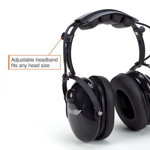 ASA سماعة الطيار ASA AirClassics HS-1A - متانة - 23 ديسيبل تقليل الضوضاء - ميكروفون عازل للضوضاء - ستيريو/مونو - موصلات مطلية بالذهب - سماعة طيران أساسية - سماعات الطيران العامة للطيارين - Image 3