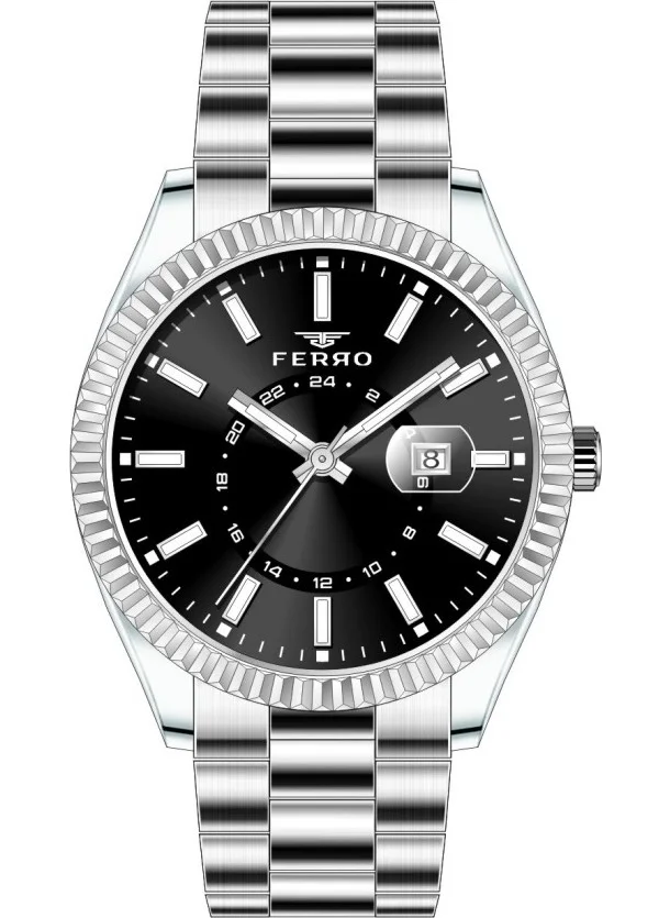Ferrosso Ferro F11288A-A2 43 mm Silver Men's Wristwatch