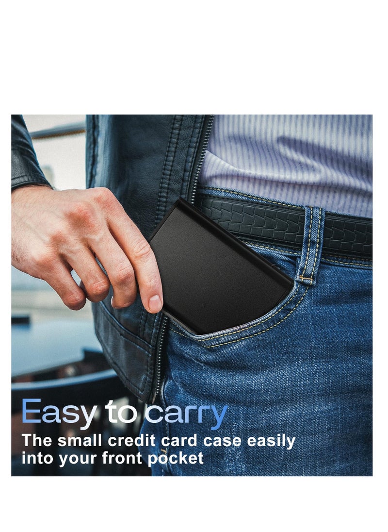 SYOSI - Smart-Wallet for Men Slim-Minimalist, Rfid Wallet for Men, Pop Up Wallet, Credit Card Holder Wallet with Money Clip, Additional Enclosed Space, RDIF Blocking Technology, Sturdy plastic (Black) - Image 1