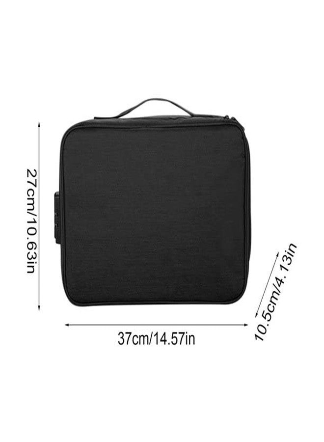 CLOUDTAIL CHOICE Document Bag with Lock,Fireproof 3-Layer File Storage Case with Water-Resistant Zipper,Document Safe Portable Travel Home Organizer Bag for Laptop,Files,Certificates (Multicoloured) - Image 5
