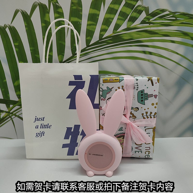 Cute Rabbit Timed Alarm Clock Usb Charging Desktop Ornament Led Clock Lamp Children And Students Cartoon Cute Electronic Alarm Clock - Image 1