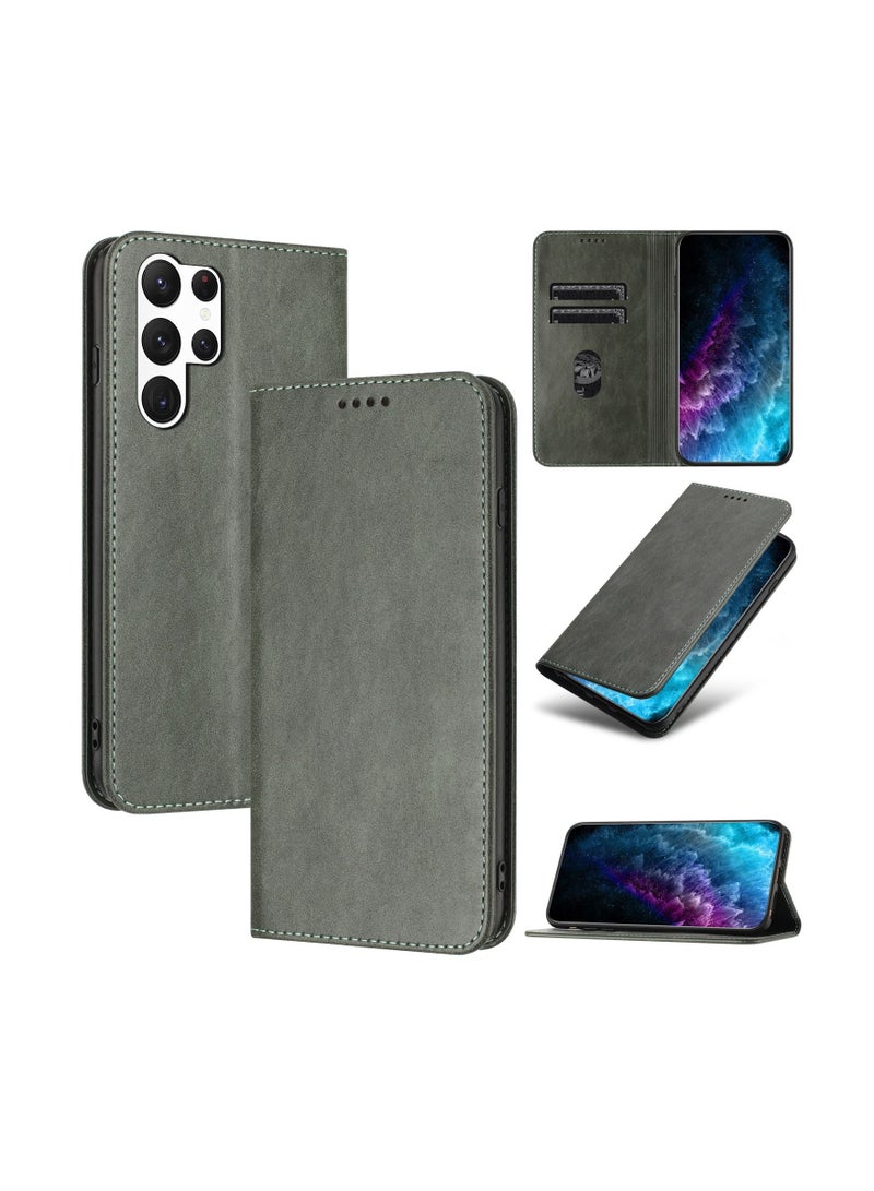 Suteni Flip Cover Card Slots Magnetic Leather Phone Case for Samsung 