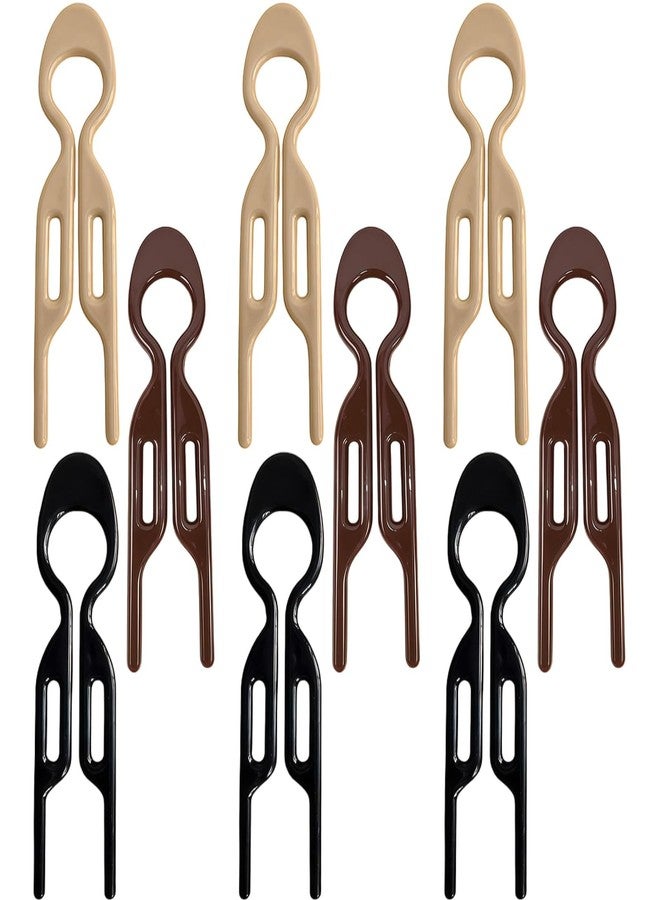 مجموعة دبابيس شعر فرنسية مكونة من 9 قطع، دبابيس شعر على شكل كعكة، دبابيس شعر نسائية غير لامعة - Image 1