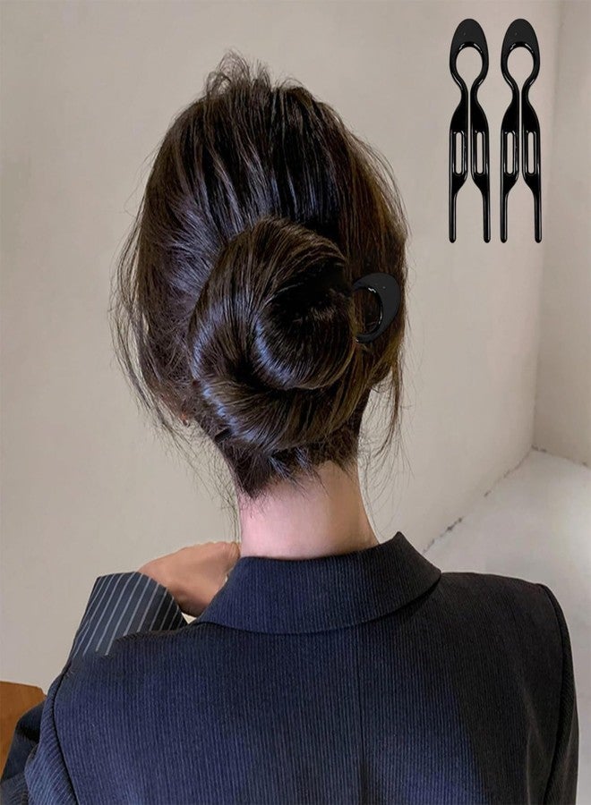 مجموعة دبابيس شعر فرنسية مكونة من 9 قطع، دبابيس شعر على شكل كعكة، دبابيس شعر نسائية غير لامعة - Image 5