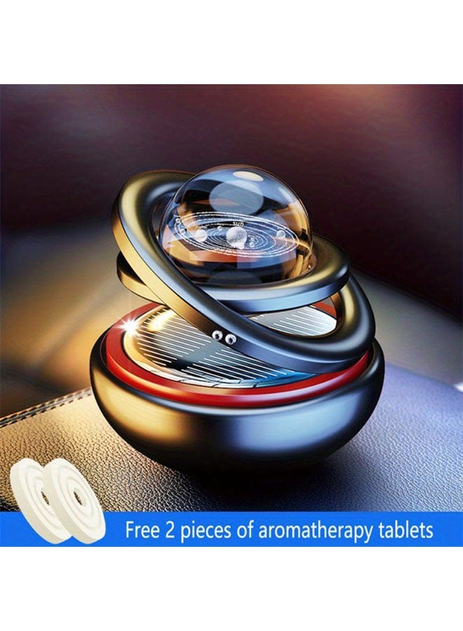 Generic Car Air Freshener Solar Rotating Fragrance Decoration Car Interior Accessories Original Flavored Perfume Diffuser  - Image 2