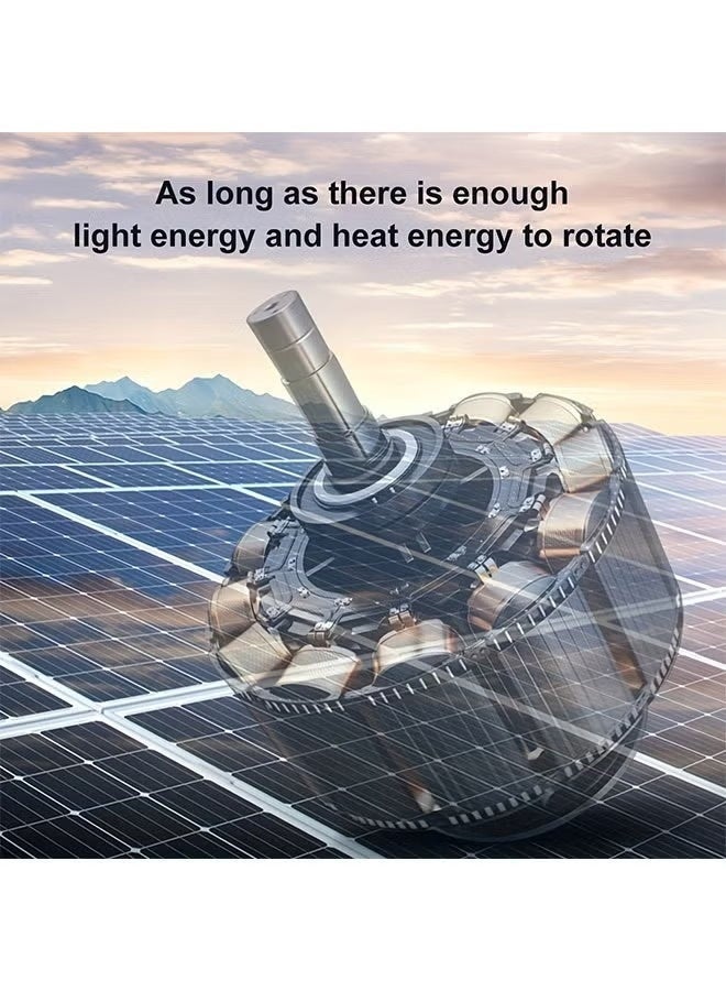 Solar Rotating Car Air Freshener ，Eco-Friendly Kinetic Energy Luxury Interior Decoration， Long-lasting Cologne Fragrance Diffuser - Image 2