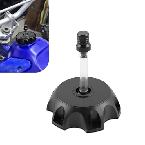 Opuweiy 1 PC CNC Fuel Tank Caps Aluminum Alloy Dirt Bikes Gas Cap Universal for 50cc 70cc 90cc 110cc 125cc 140cc 150cc 160cc Pit Dirt Motor Bike Black - Image 1