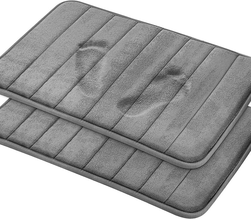 SKY - TOUCH 2 Pack Memory Foam Bath Mat 50x80 cm - Soft , Comfortable , Highly Absorbent , Non - Slip - Image 1