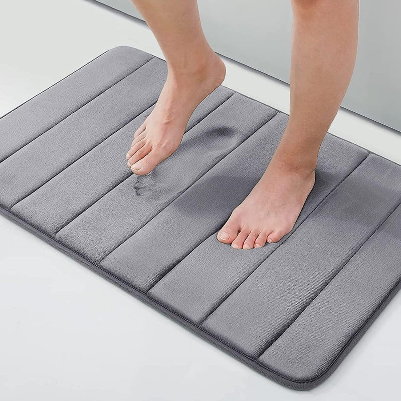 SKY - TOUCH 2 Pack Memory Foam Bath Mat 50x80 cm - Soft , Comfortable , Highly Absorbent , Non - Slip - Image 2