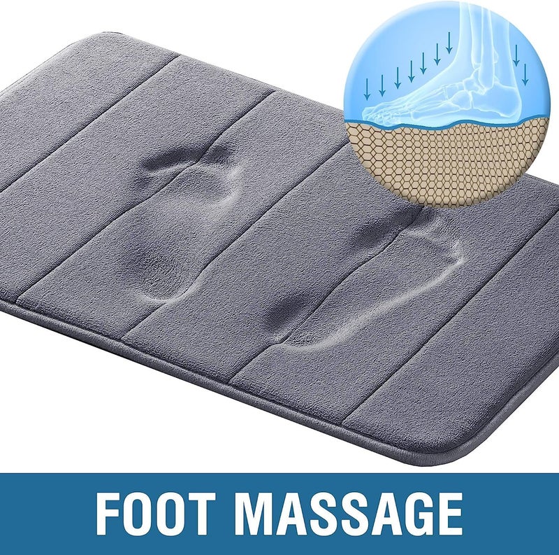 SKY - TOUCH 2 Pack Memory Foam Bath Mat 50x80 cm - Soft , Comfortable , Highly Absorbent , Non - Slip - Image 3
