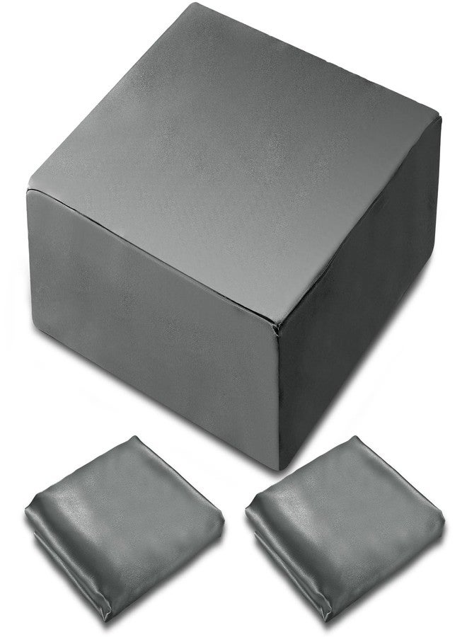 Breling 2 Pcs 12"x12"x5.5" Satin Pillowcase for Cube Shape Pillow Silky Pillow Cover with Hidden Zip Smooth Pillow Cases Bulk Pillow Case Cover with Zipper, Only Pillowcase (Black) - Image 1