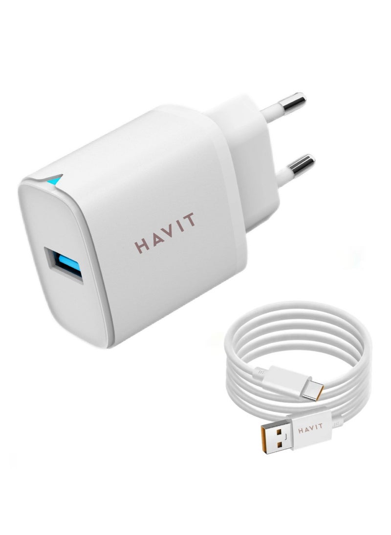 havit - Havit Wall charger 22.5Watt St922 output 22.5 Watt, Support VOOC; Compatible with Oppo, Realme One Plus, with Type A to USB C VOOC Cable - Image 1