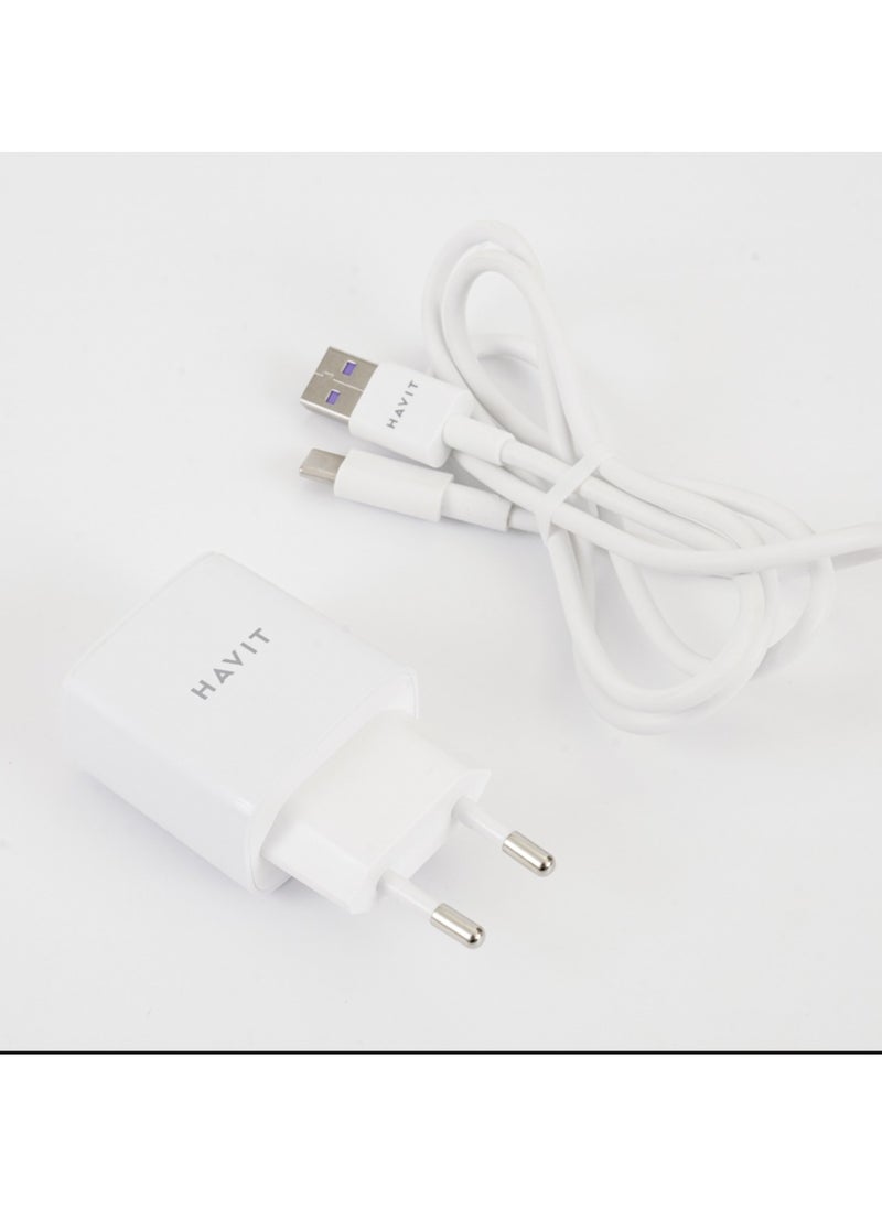 havit - Havit Wall charger 22.5Watt St922 output 22.5 Watt, Support VOOC; Compatible with Oppo, Realme One Plus, with Type A to USB C VOOC Cable - Image 1