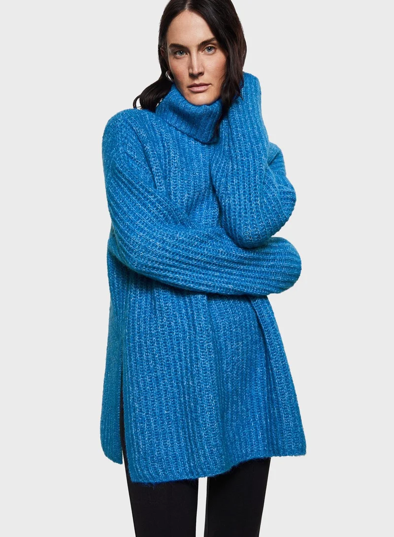 MANGO Turtle Neck Knitted Sweater