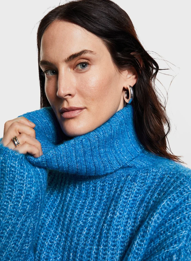 MANGO Turtle Neck Knitted Sweater
