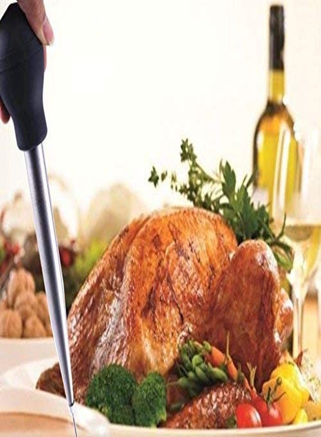 i Kito Stainless Steel Turkey Baster Syringe Rubber Bulb Manual Pump Injector with Needle and Cleaning Brush - Image 3