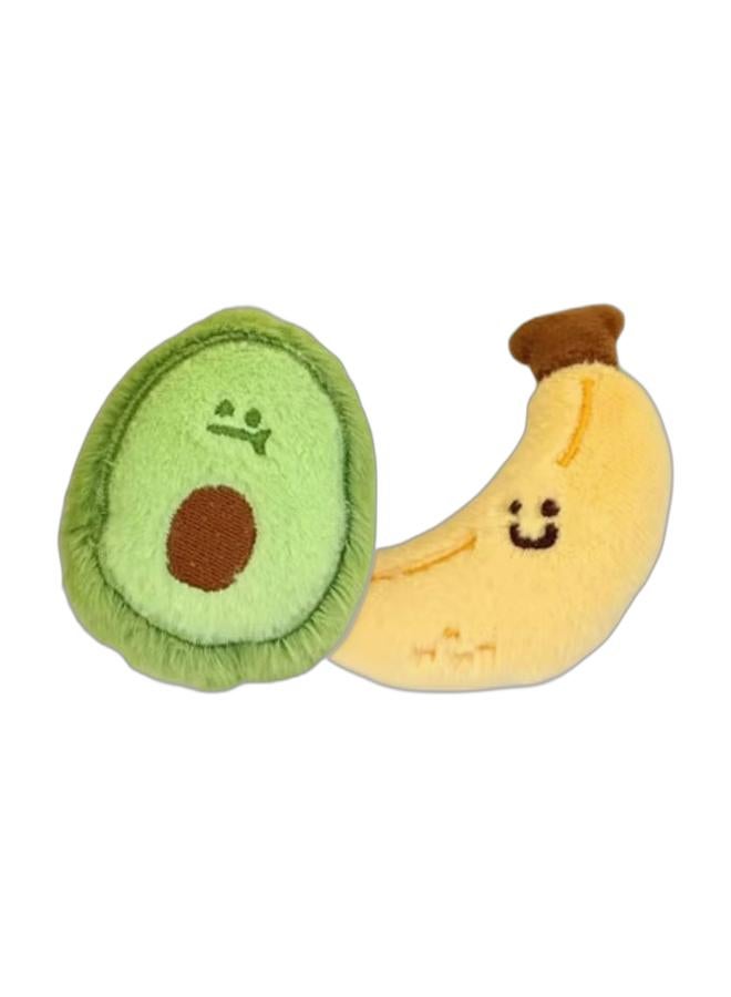 KAIRAY Autumn/Winter Hearth Tea Ceremony Plush Toy Backpack Keychain Decorative Pendant Doll Ornament (Avocado Doll) & Autumn/Winter Hearth Tea Ceremony Plush Toy Backpack Keychain Decorative Pendant Doll Ornament (Banana Doll Pendant) Bundle - Image 1