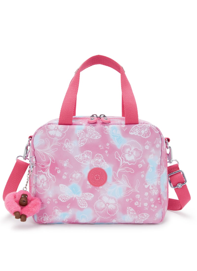 kipling Miyo Insulated Medium Kids School Lunch Bag with Trolley Sleeve Garden Clouds  - Image 1