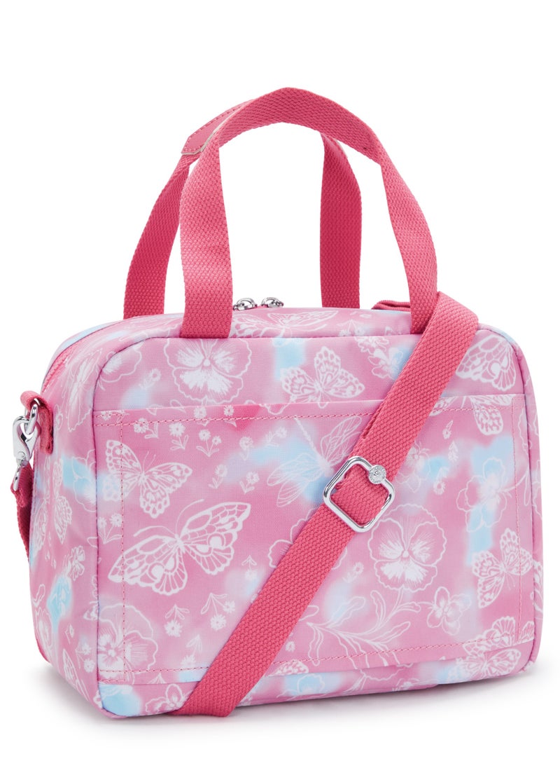 kipling Miyo Insulated Medium Kids School Lunch Bag with Trolley Sleeve Garden Clouds  - Image 2